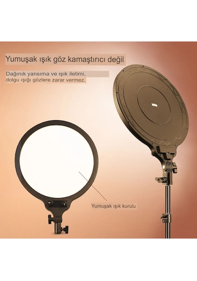 14 İnç Youtube Makyaj Canlı Akışı Video Fotoğrafçılığı Aydınlatma İçin Led Stüdyo Fotoğraf Panel