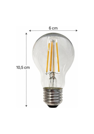 Osram Value 6,5w 60w A60 Dim Rustik Led Ampul E27 Sarı Işık - Işığı Kısılabilir Filamentli Lamba Diğer