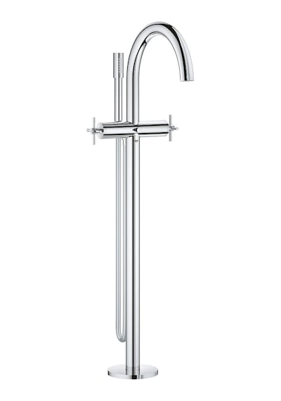 Grohe Atrio 25044003 Ayaklı Yerden Küvet Bataryası Gümüş