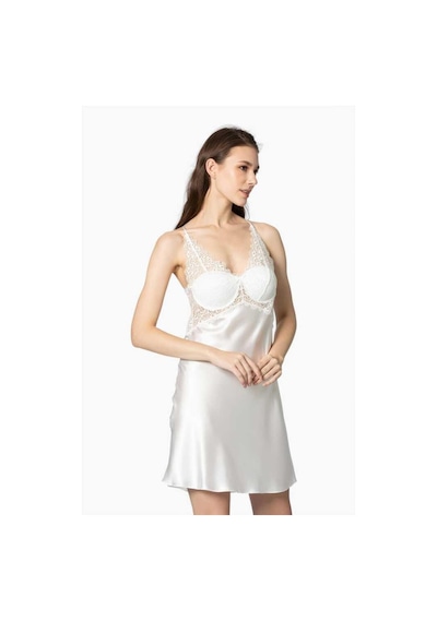 Pierre Cardin 6'lı Ekru Kısa Gecelik Sabahlık Çeyiz Set 6040 Ekru
