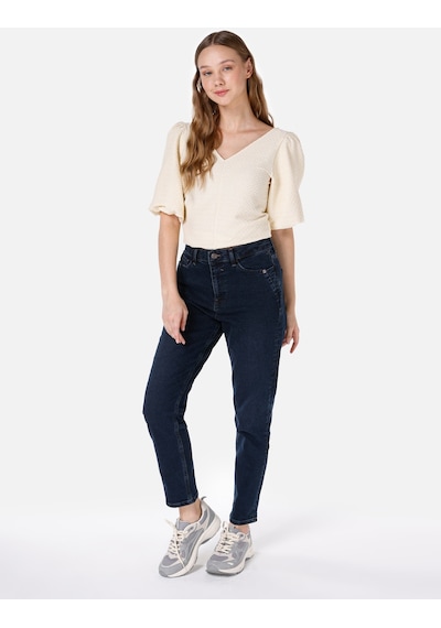 Colins 896 Maria Rahat Kesim Yüksek Bel Dar Paça Koyu Mavi Kadın Pantolon Cl1067226 Mavi