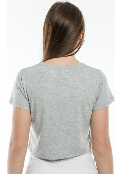 Kadın Crop Örme Tişort Spr21y13 001