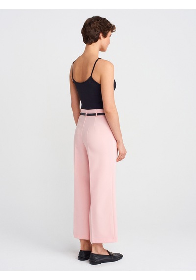 Dilvin 71616 Kemerli Culotte Pantolon-pembe Pembe