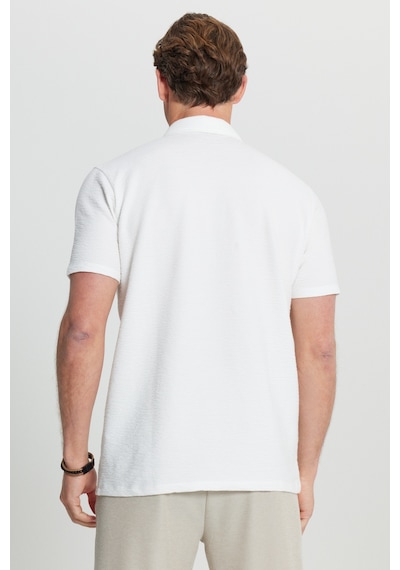 Altınyıldız Classıcs Erkek Beyaz Pamuklu Slim Fit Dar Kesim Polo Yaka Jakarlı Esnek Tişört Altınyıldız Classıcs Erkek Beyaz Pamuklu Slim Fit Dar Kesim Polo Yaka Jakarlı Esnek Tişört