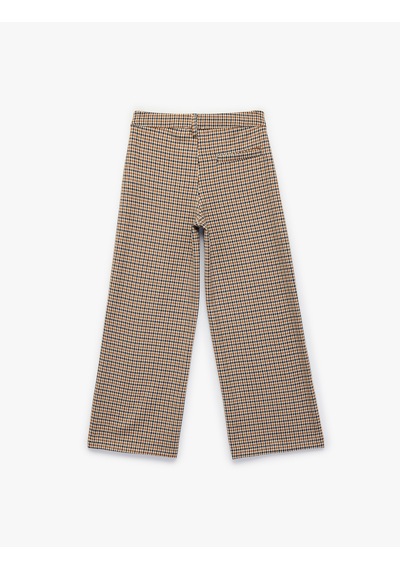 Koton Yüksek Bel Viskon Karışımlı Geniş Paça Pantolon Kahverengi Ekose 6skg40088aw Kahverengi Koton Yüksek Bel Viskon Karışımlı Geniş Paça Pantolon Kahverengi Ekose 6skg40088aw Kahverengi
