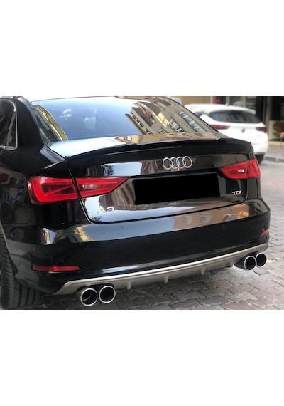 Audi A3 S3 Sedan 2013-16 Difüzör (Plastik) Tampon Arka Ek