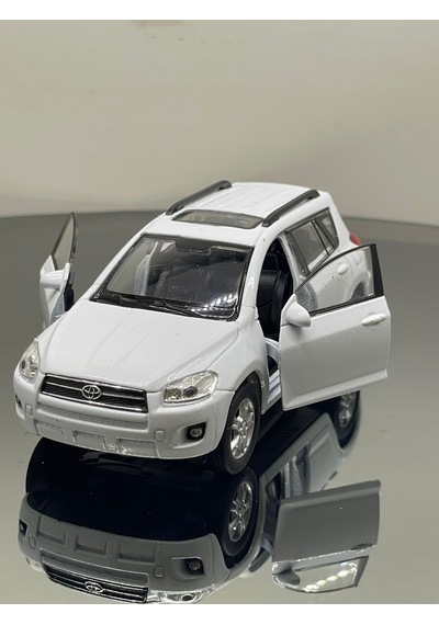 1.36 Ölçek Toyota Rav 4 Metal Oyuncak Araba - Beyaz
