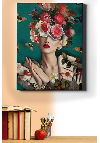 Webstyle Sayılarla Boyama Seti Kasnaklı Gül Kadın 6 50 X 65 Cm