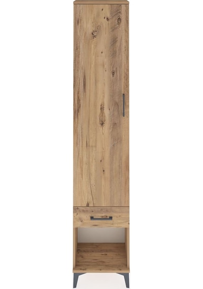 Arges Dolap 2 Raflı Tek Çekmeceli Tek Askılı 44x30x221 Çam-çam Çam