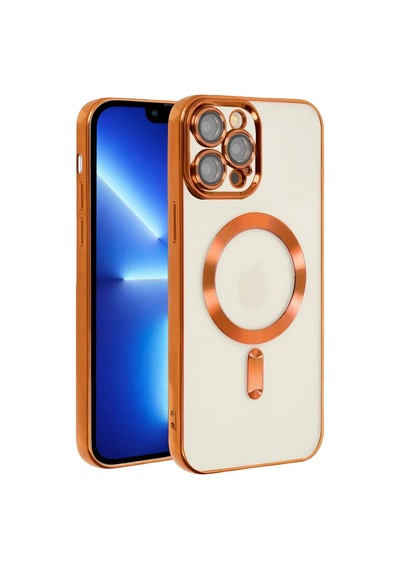 Apple İphone 13 Pro Kılıf Kross Magneticsafe Kapak - Turuncu 0.2M-Çok Renkli