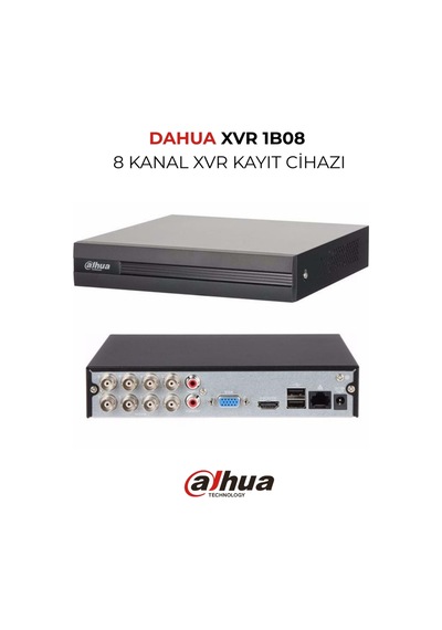 Xvr1b08 8 Kanal Dvr Kayıt Cihazı H.265+ Sıkıştırma Hdmı Vga Çıkış Uzaktan İzleme Destekli