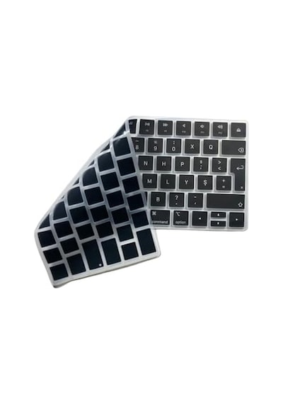 Apple Magic Keyboard 2 A1644 Uyumlu Klavye Koruyucu Türkçe F Dizilim Daktilo Tipi Silikon Kaplama Uk Iso Ters L Enter Ultra İnce Kaymaz Toz Ve Sıvı Koruma Keyboard Cover Siyah