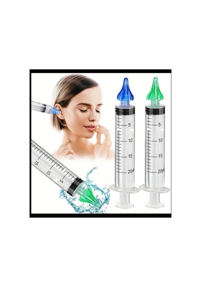 Sıno 3 Delikli Kulak Temizleme Şırınga Kiti, 20ml Manuel Kulak Kiri Temizleme Aracı