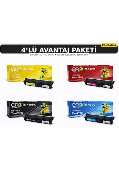 Tn-439 / Brother Mfc-l8690cdw İçin 4 Renk Uyumlu Toner Set