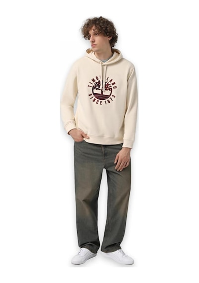 Timberland Tb0a6vgt Holiday Graphic Hoodie Krem Erkek Sweatshirt Krem