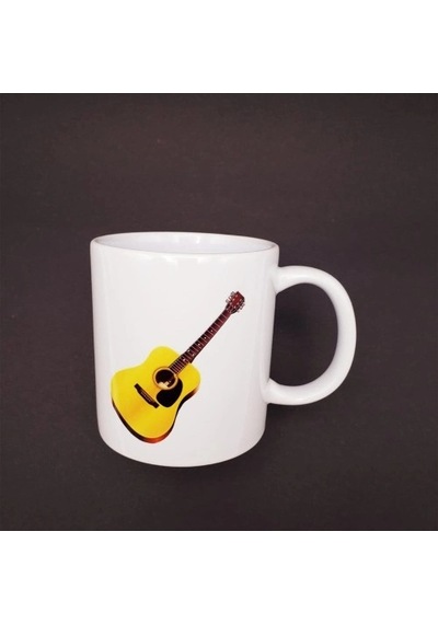 Gitar Tasarımlı Seramik Kupa Renkli