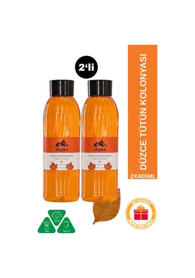 2'li Kalıcı Tütün Kolonyası Seti 2 X 400 Ml Eau De Cologne Otantik Ve Ferahlatıcı Koku