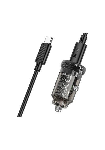 Hoco Z53 Sight Single Pd30w Type-c Girişli Araç Çakmaklık Hızlı Şarj Aleti + Type-c To Type-c Kablo- 5775 Renk: Siyah