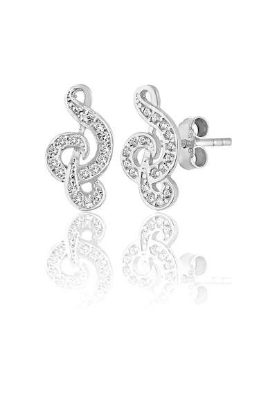 Zanaatsilver 925 Ayar Gümüş Rodyum Kaplama Müzik Sembolü Küpe