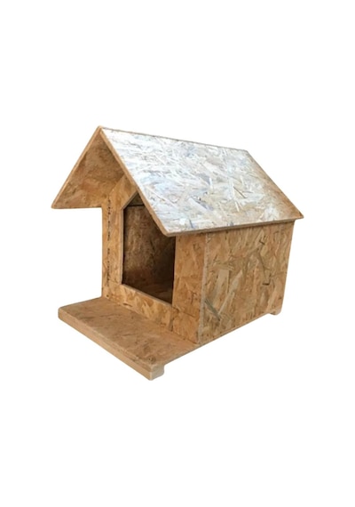 Reyo Kedi Evi Dış Ortam Uygun Ahşap Kedi Evi Osb 45 x 40 x 40 CM CAT20