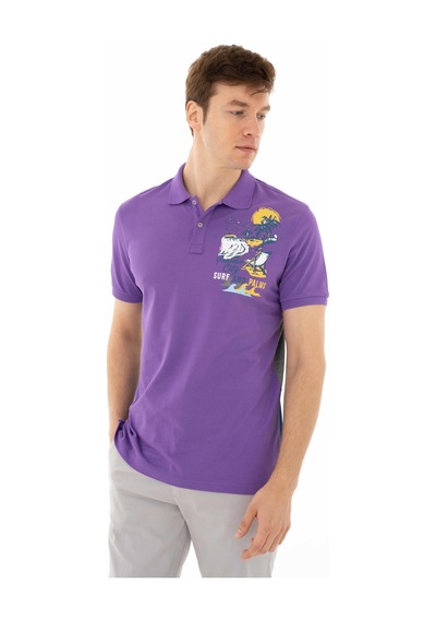 AR-MA Arma Erkek Regular Fit Polo Yaka Tişört Y25374306401 Mor