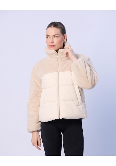 Kappa Elena Kadın Ekru Regular Sherpa Mont
