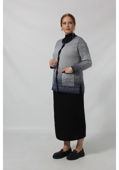Moda Berray Y0664 Kadın Siyah-krem Kareli Desenli Düğmeli Cepli Mevsimlik Anne Hırkası Mavi-beyaz Mavi - Beyaz Moda Berray Y0664 Kadın Siyah-krem Kareli Desenli Düğmeli Cepli Mevsimlik Anne Hırkası Mavi-beyaz Mavi - Beyaz
