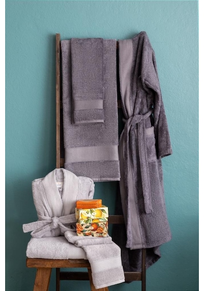 Apricitas Home Bambu Gri-antrasit Aile Seti Gri