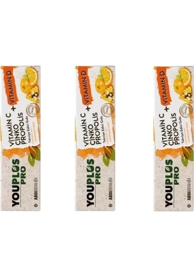 Youplus Pro Vitamin C, D, Çinko & Propolis 15 Efervesan Tablet X 3 Adet