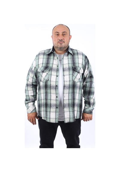 Moc Grande MocGrande Oduncu Gömlek Çift Cep Big Plaid 22216 Çok Renkli