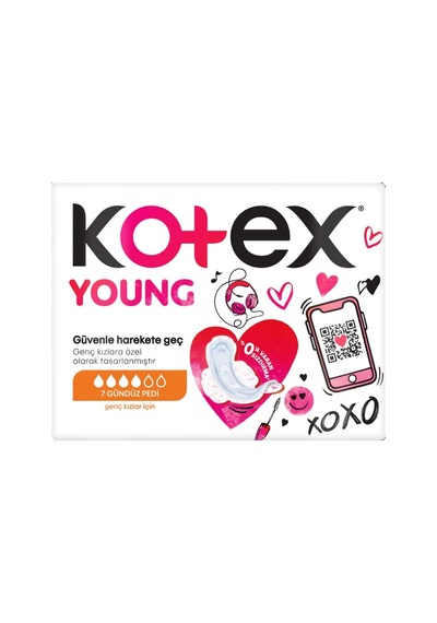 Kotex Young Tekli Paket Gündüz Ped 7'li 7'li Avantaj Paketi Mıchu