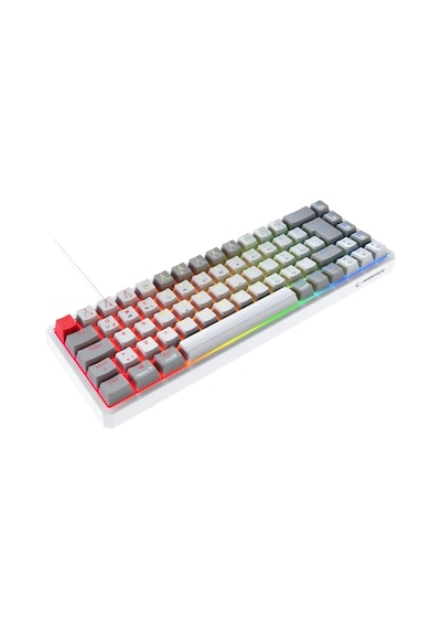 Rampage Yoru Mini Rgb Red Switch Mekanik Beyaz/gri Type-c Kablolu Gaming Klavye