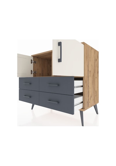 Hyperion Şifonyer 2 Raflı 4 Çekmeceli 2 Kapaklı 88x44x80 Çam-aytaşı/antrasit Aytaşı/antrasit Hyperion Şifonyer 2 Raflı 4 Çekmeceli 2 Kapaklı 88x44x80 Çam-aytaşı/antrasit Aytaşı/antrasit