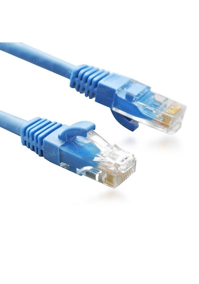 Ods 0.3m Cat6 Utp Lszh Saf Bakır Mavi Patch Kablo 10'lu Paket