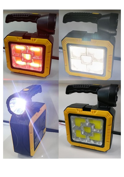 Dorf El Feneri Ve Takım Çantası Seti Güneş Enerjili Şarj Powerbank Özelliği Sarı - Siyah