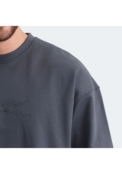 Slazenger VADIK Oversize Erkek  Koyu Gri Sweatshirt