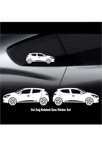 Clio 4 Sticker Kelebek Cam I Sticker
