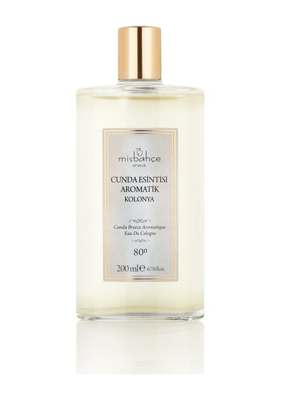 Misbahçe 80 Derece Cunda Esintisi Aromatik EDC Kolonya Cam Şişe 200 ML
