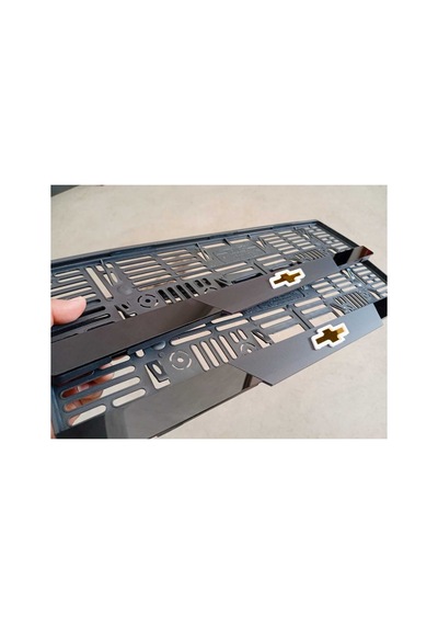 Chevrolet Kabartma Yazılı Mat Takmatik Pleksi Plakalık 2'li Set - 688645672