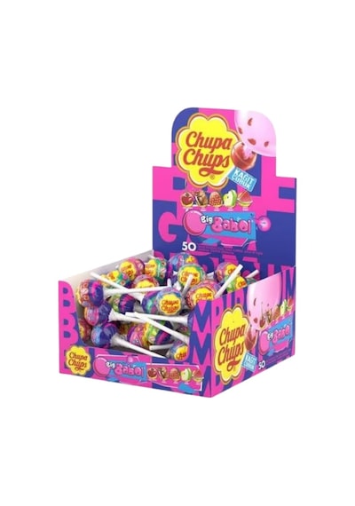Chupa Chups Vişne, Kola, Çilek, Elma, Karpuz Aromalı Sakızlı Lolipop Şekerleme 12 Gr X 50 Adet-362