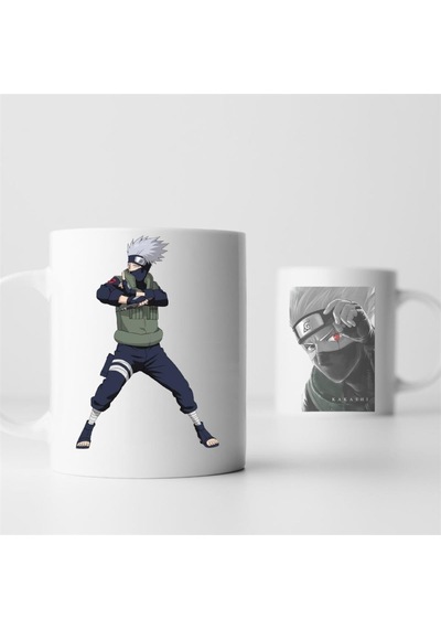 Anime Naruto Kakashi Hatake Action Tasarımlı Bardak Siyah