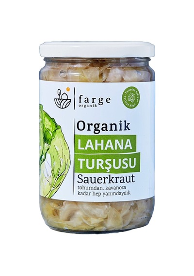 3 Adet Farge Organik Sauerkraut Lahana Turşusu 600 G