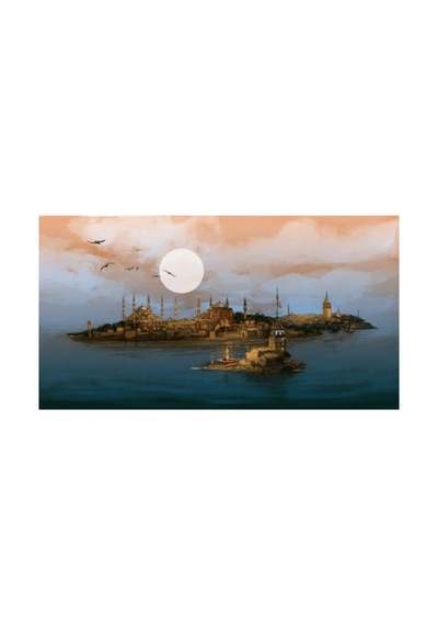 Bir Istanbul Masalı Sayılarla Boyama Seti - Çerçeveli, 40x50cm