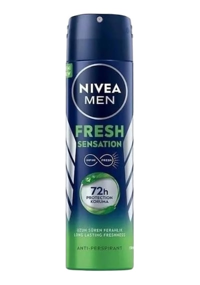 Men Erkek Sprey Deodorant Fresh Sensation 150 Ml, Ter Ve Ter Kokusuna Karşı 72 Saat Anti-perspirant Koruma, Ferah Koku