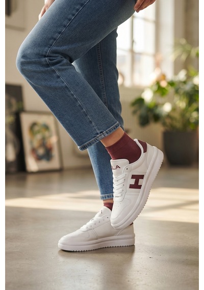 Ayakkabı Fuarı Elit Asqla1457 Kadın Klasik Sneaker Beyaz