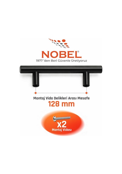 128 Mm Metal Mobilya Kulpu Mutfak Dolap Çekmece Kulpu, Dekoratif Kulp Seti 10 Adet Mat Siyah