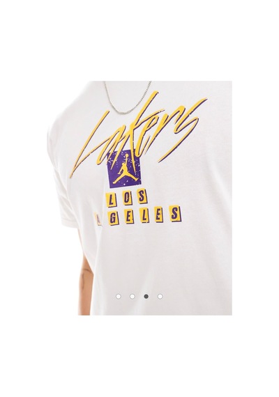 Nike Los Angeles Lakers Courtside Statement Edition Erkek Jordan Nba Max90 Tişörtü Beyaz