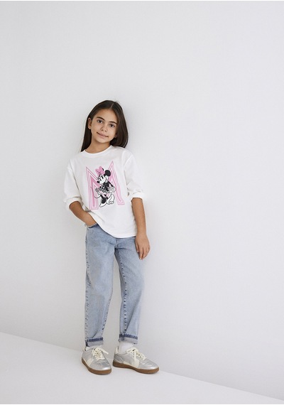 Mavi - Minnie Mouse Baskılı Beyaz Tişört 7610253-70057 Beyaz