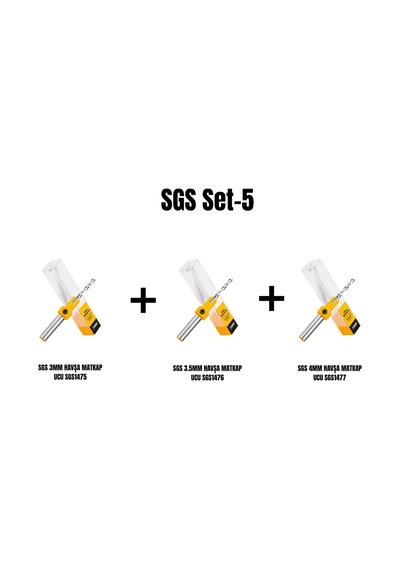 Sgs Set-5 Havşa Matkap Ucu 3 Mm+3,5 Mm+4 Mm