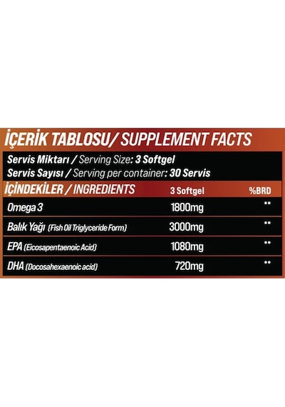 Grımsupps Omega-3 Fısh Oıl 90 Softgel